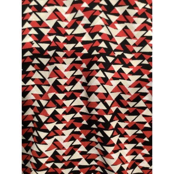 J Jill Red Black Triangle Shirt Dress Rayon Roll Tab Collared Button Y2K 10P - Picture 8 of 10
